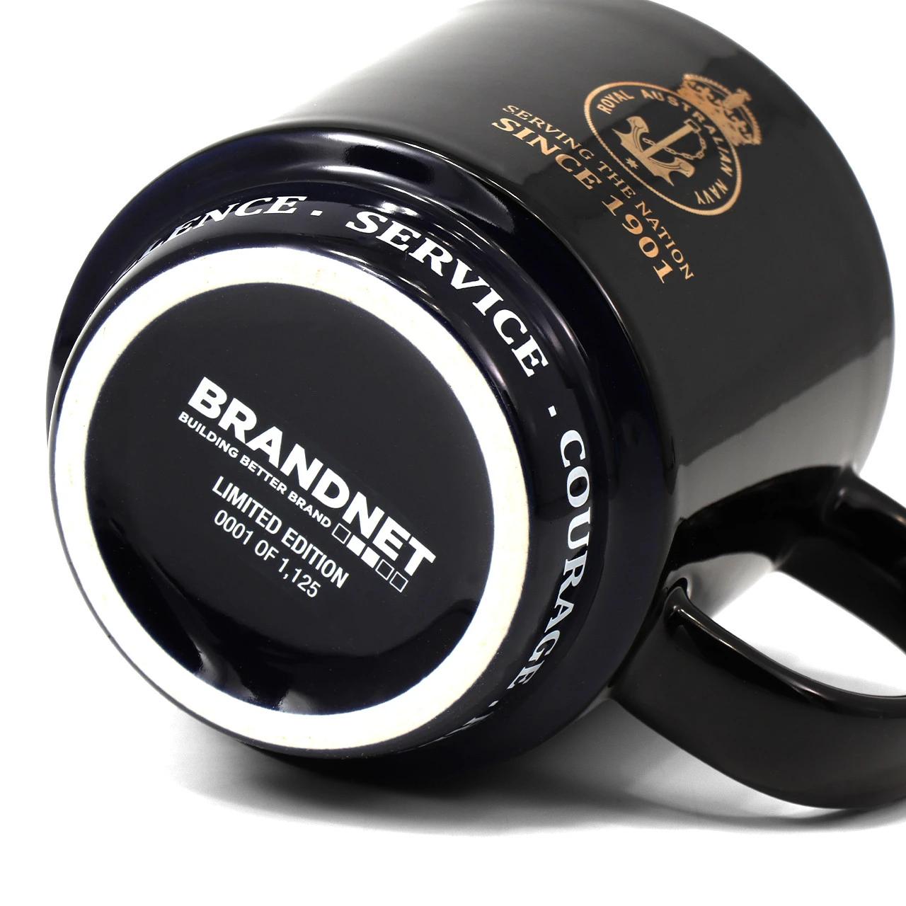 Royal Australian Navy Red Annodised LED Key Ring Torch illuminated LEDs